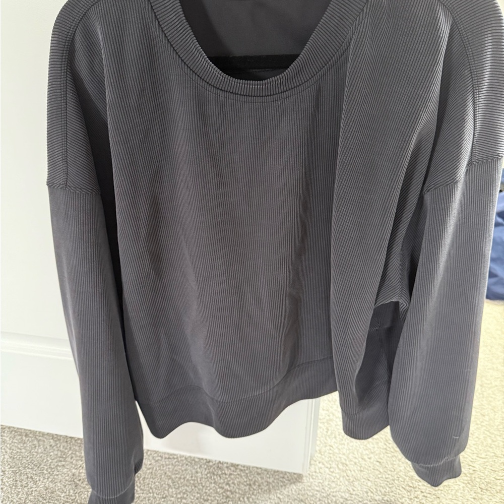 Lululemon softstreme pullover ribbed washed navy / blue ish color